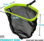 Sepetrel Pool Net,20 Inch Professional Swimming Pool Leaf Skimmer Nets for Cleaning with Nylon Deep Bag,Heavy Duty Aluminum Frame & Handle Rake(Pole Not Included)