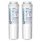 Overbest UKF8001 Replacement for EveryDrop by Whirlpool Refrigerator Water Filter 4, EDR4RXD1, Pack of 2