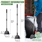 Walensee Flat Shovel,Snow Shovel, Ice Scraper, 54 inch Snow Ice Chopper for Walkway, Ice Removal Tool for Road Outdoor Garden Cleaning Scraper, Weed Remove Tool for Lawn Edging, Driveway Weeding Tool