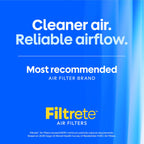 Filtrete 16x25x1 Air Filter, MERV 12, MPR 1500, Allergens, Bacteria & Viruses, 3-Month AC and Furnace Filters, Cleaner Air, Reliable Airflow, 6 HVAC Filters (Actual Size 15.62 x 24.62 x 0.78 in)