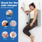 Positioning Wedge Pillow Side Sleeping Belt Connection, Limit Width Adjustable Bed Wedges Body Positioners for Back Pain Relief, Back Positioning Wedge for After Surgery, Anti Snoring, Back Support