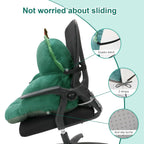 QYA Cute Chair Cushion, Soft Seat Cushions for Office Desk, Kawaii Chair Pillow for Gaming, Comfy Floor Seating for Adults, Bedroom Playroom Dining Living Room Decor, 17"x16.5", Green