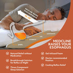 MedCline Reflux Relief System, Bed Wedge Pillow for Acid Reflux and GERD Relief, Therapeutic Body Pillow with Insert and Covers, Inclined Sleep Position with Arm Pocket, Large for 6'0" or Taller