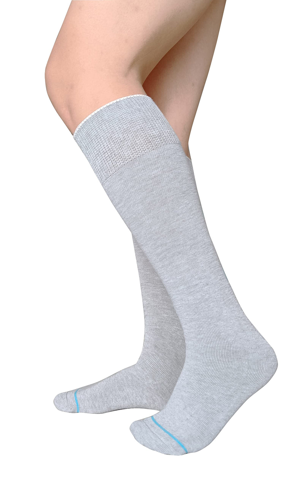 VEIGIKE Replacement Sock Liner for Orthopedic Walking Boots Walker Brace,Tube Socks Under Air Cam Walkers and Fracture Boot Cast Shoe Surgical leg Cover Grey 2 Pairs