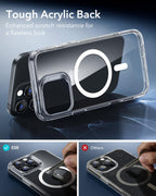 ESR for iPhone 16 Pro Case, Compatible with MagSafe, Shockproof Military-Grade Protection, Magnetic Phone Case for iPhone 16 Pro 6.3 inch, Clear