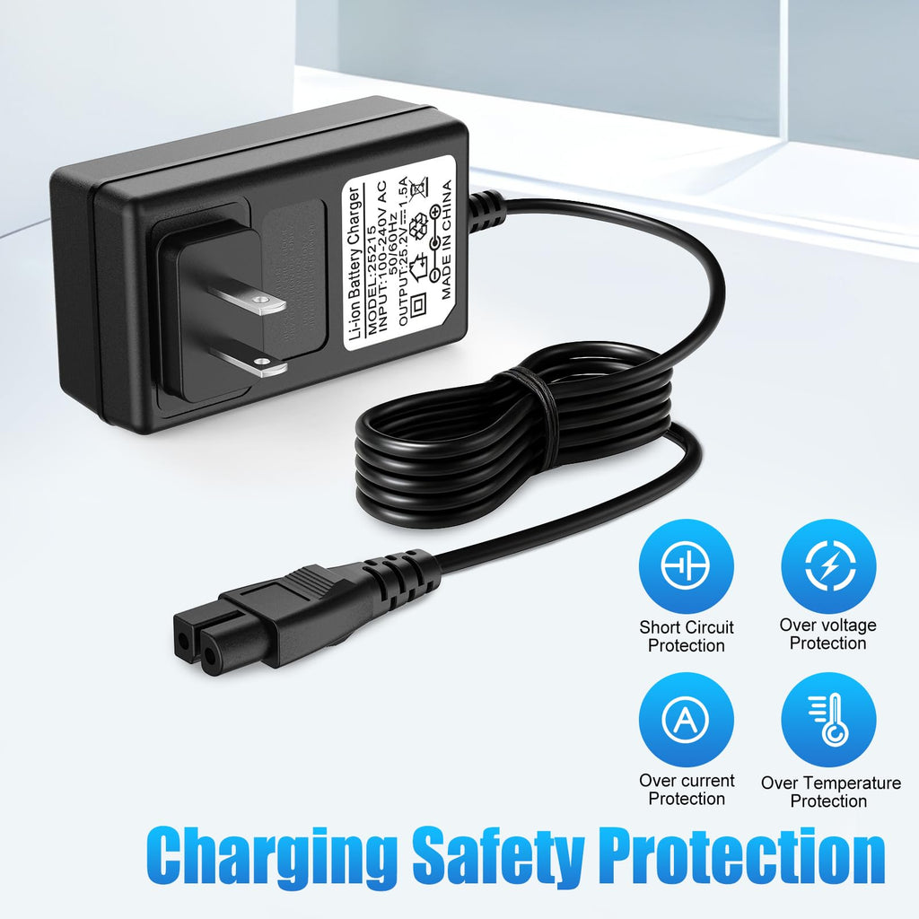 Cisain Charger for WYBOT Robotic Pool Cleaner,25.2V Charger Adapter Compatible with WYBOT C1 OS7010C Cordless Pool Vacuum Cleaner Power Adapter Cord