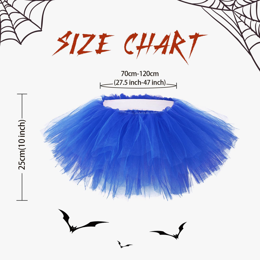 Tutus for Women 5 Layered Tulle Tutu Skirt Ballet Dance Adult Tutu Skirts 80S Halloween Christmas Party Costume Running Accessories 02Royal blue