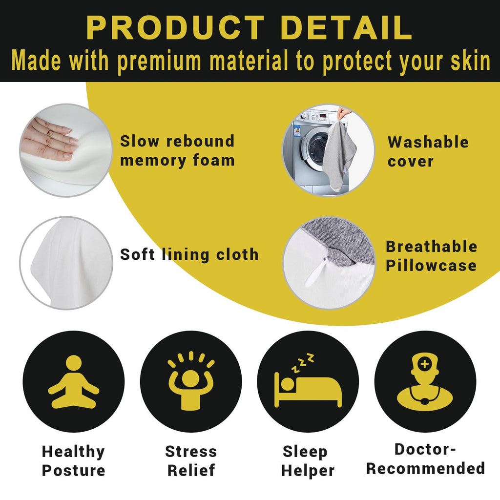 Long Knee Pillow for Side Sleeper Fully Support Thighs and Knees for Sciatica, Back, HIPS, Knees, Joints Pain Relief - Leg Pillow for Side Sleeping Between Legs Aligns Spine- Large,Gray