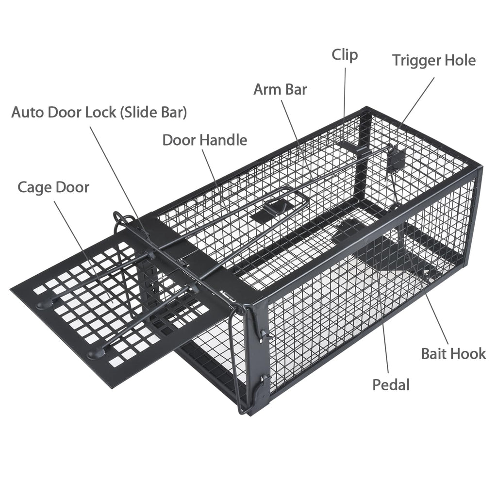 Gingbau Live Chipmunk Rat Trap Humane Vole Mouse Cage Trap