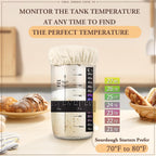 Zunmial Sourdough Starter kit, 34OZ Sourdough Starter Jar with Date Marked Feeding Band, ThermometerCloth Cover & Metal Lid, Reusable Sourdough Bread Baking Supplies, Home Baking Gifts