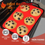Jumbo Muffin Pan, 3.5 Inch Large Muffin Pan with Metal Reinforced Frame 6 Cup Silicone Jumbo Cupcake Pans for Baking Easy to Handle 2 Pack Red Black Brim