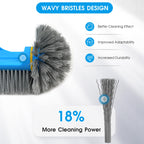 TidyMister 12.5'' Round End Pool Brush Head - Cleaning Wall & Tiles & Steps, Sturdy Nylon Bristles, Scrub Brush for Inground/Above Ground Pool, Spa, Hot Tub, No Pole