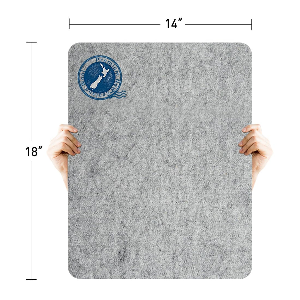 ZOMONETI 18" x 14" Wool Pressing Mat 100% New Zealand Felted Wool Ironing Mat Pad Blanket for Quilter, Sewing, Quilting Supplies and Notions