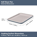 OXO Good Grips Non-Stick Pro Ceramic Coated Metal Bakeware 3-Piece Sheet Pan Set – Storm Blue