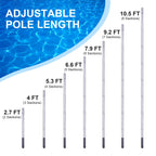 Sepetrel Pool Pole - 10.5 Foot Anodized Aluminum Extension Cleaning Poles,for Skimmer Net, Pool Brush & Vacuum Head