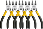 BOOSDEN 5" Wire Cutters, 5 Pack, Precision Cutting Pliers, Ultra Sharp Wire Snips Wire Clippers, Spring Loaded Flush Cutter, Diagonal Cutting Pliers for Jewelry Making Crafting, Wire Cutters Set