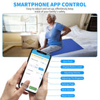 Briidea WiFi Bed Alarms and Fall Prevention for Elderly with 20'' x 28'' Weight Sensing Bed Pad (Wireless Alarm Included), Instant Alert Notifications with App Control
