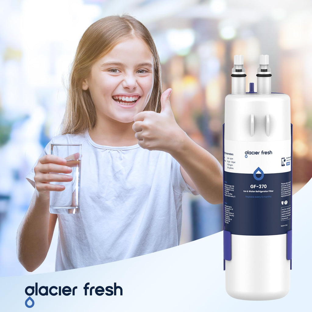 GLACIER FRESH W1029537A Refrigerator Water Filter Compatible with W10295370A, EDR1RXD1, Filter 1, W10295370, P4RFWB, P8RFWB2L, 46-9930, 46-9081 Refrigerator Water Filter 3 Pack