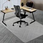 Vicwe Large Office Chair Mat for Carpeted Floors，63"X51" Rectangle Desk Chair Mats with Studs for Low and No Pile Carpeted Floors, Easy Glide Computer Desk Chair Mat for Home & Offices
