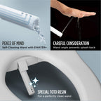 TOTO® WASHLET® C5 Electronic Bidet Toilet Seat with PREMIST and EWATER+ Wand Cleaning, Elongated, Cotton White - SW3084#01