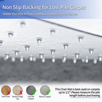 Amyracel Chair Mat for Carpet, 48" x 30" Clear Computer Desk Chair Mat for Low Pile Carpeted Floors, Easy Glide Plastic Floor Mat for Office Chair on Carpet Protection
