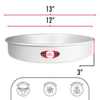 Fat Daddio's Anodized Aluminum Round Cake Pan, 12 x 3 Inch
