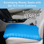 19.7＂ Gel Seat Cushion, Super Large & Thick Office Chair Cushion for Long Sitting - Back Hip Tailbone Pain Relief Cushion, Egg Seat Cushion Desk Chair Pads for Cars Wheelchair - Fits up to 350 lbs