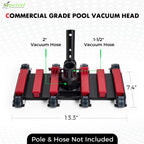 Sepetrel Commercial Grade Pool Vacuum Head with Wheels,14" Extra-Wide & Weighted Flexible Heavy-Duty Vac Cleaner for Effortless, Deep Cleaning