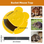 Mouse Trap Bucket - Mouse Traps Indoor for Home - Multi-Catch, Auto-Reset, Humane or Lethal Rat Trap - ABS Material - 5 Gallon Bucket Compatible-4pack