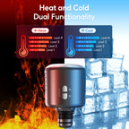 arboleaf Massage Gun Head with Heat and Cool, Hot and Cold Massage Gun Head for Muscle Pain Relief Deep Tissue Muscle Massage Gun Accessories Rechargeable Heated Massager Gun Head