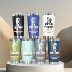 Icesip 20 oz Trump 2024 mug coffee Tumbler with Lid and Straw, Donald Trump Merchandise, 20oz Stainless Steel Travel Coffee Cup, Vacuum Insulated Mug for Hot and Cold Drinks, Black 1pcs