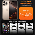 TAURI 5 in 1 for iPhone 16 Pro Max Case, Compatible with MagSafe [Not-Yellowing] with 2X Screen Protector + 2X Camera Lens Protector, Military-Grade Protection, Magnetic Case for 16 ProMax 6.9", Clear