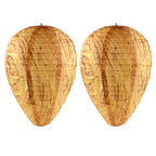 2 Pack Wasp Nest Decoy for Wasps Hornets Yellow Jackets Safe Hanging Wasp Deterrent Hornet Bee Wasp Trap Bags Waterproof Wasp Repellent Fake Cloth Wasp Nest for Home Garden Yard Outdoor
