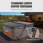 VEVOR Hot Tub Cover Lift, Spa Cover Lift, Height 31.5" - 41.3" Width 57" - 92.5" Adjustable, Installed Underneath on Both Sides, Suitable for Various Sizes of Rectangular Bathtubs, Hot Tubs, Spa