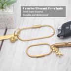 Gold Brass Key Rings, Purse Bag Charms for Handbags, Screw Lock Key Organizer, Carabiner Keychain Clip for Keys
