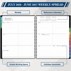 Planner 2026-2027 for Office, School, Home - Spiral Bound Academic Monthly Weekly Calendar July 2026 - June 2027 Organizer with To Do List, Tabs & PP Cover 8" x 10"