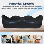 EaseDrives® X Large Memory Foam Seat Cushions for Office Chairs, Long Sitting Pressure Relief Ergonomic Office Chair Cushion for Butt Coccyx Tailbone Sciatica, Car, Wheelchair Seat Booster for Height