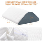 Knee Wedge Pillow 6.3'' for Post-Surgery Recovery - Leg Elevation Support for Sleep Position,Alleviating Lower Back & Hip Pain Enhancing Circulation in Ankles Legs Triangle Pillow with Removable Cover