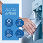 Mist Ultra Clarity Water Filter Replacement for Bosch, Refrigerator Water Filter compatible with 644845, 9000077104, 9000194412, Haier 0060820860, 0060218744, Miele KWF1000, Bosch Water Filter(2 pack)