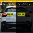 Elderly Driver Car Magnet,Elderly Driver Signs for Car,Reflective Elderly Driver Magnet for Car,Please be Patient Elderly Driver Magnet for Car