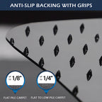 SALLOUS Chair Mat for Carpeted Floors, 60"x46" Heavy Duty Chair Mat for Carpet, Chair Mat with Grips, Floor Protector Rolling Computer Desk Floor Mat for Home Office (Black)