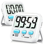 Antonki 2 Pack Digital Timer for Kids, Magnetic Countdown Kitchen Timers for Cooking, Egg, Classroom, Teacher, Exercise, Study, Oven - Battery Included