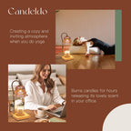 Candeldo Candle Warmer Lamp with Timer: Flower Gold Candle Lamps Height Adjustable Wax Melt Home Decor House Warming Christmas Gift Mom Gift for Women