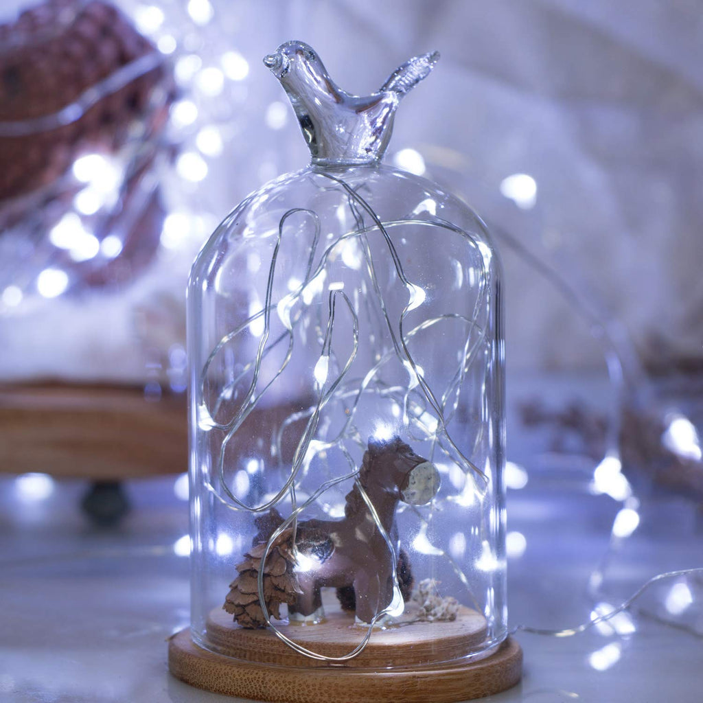 Fairy Lights Plug in 100 Feet 300 Led Waterproof Firefly Lights on Silver Wire UL Adaptor Included Starry String Lights for Wedding Indoor Outdoor Christmas Patio Garden Decoration White