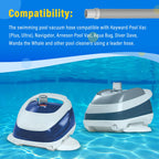 GRONGU Pool Vacuum Leader Hose V532LG - Compatible with Hayward Pool Vac (Plus, Ultra), Navigator, Arneson, Aqua Bug, Diver Dave, Wanda the Whale - 46 in Suction Cleaner Hose