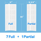 Cryspool® 1005 DE Filter Compatible with FNS Plus 60, 59003000, Jandy DEL/DEV60,DE6020, FS-2005, PFS3060, FC-9550,PG-1905, FG-1005, 7 Full + 1 Partial, 60 Sq.Ft DE Grid, 30 inch Height,1 Set