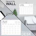 Wall Calendar 2026, 2026-2027 Calendar Wall from Jun. 2026 to May 2027, 14" X 11" Paper Monthly Planner Wall Hanging Calendar with Thick Paper for Office Home Planning & Organizing