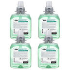 Gojo Green Certified Foam Hand, Hair & Body Wash, Cucumber Melon Scent, 1250 mL Refill FMX-12 Push-Style Dispenser (Pack of 4) - 5163-04