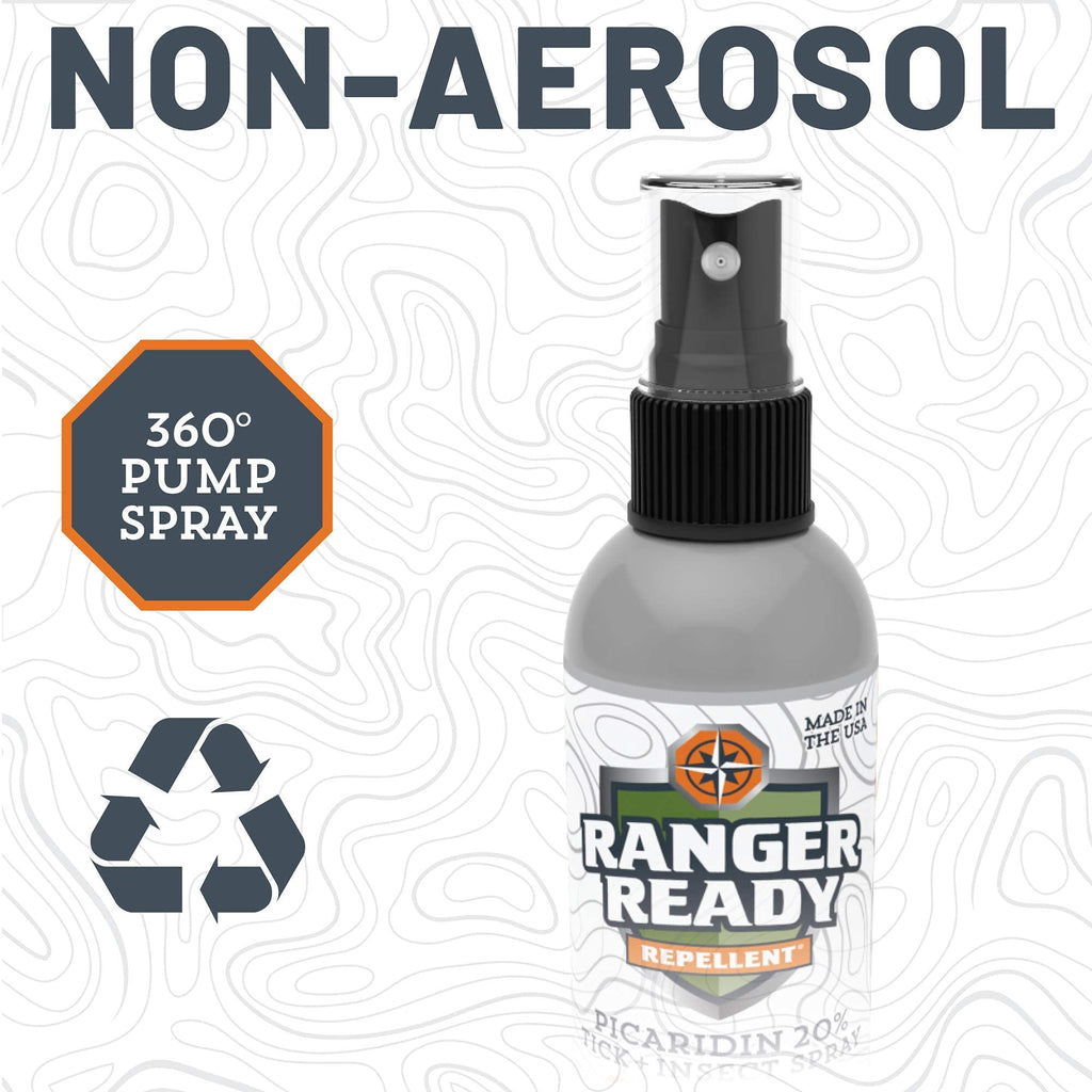 Ranger Ready Picaridin 20% Tick & Insect Repellent, Ranger Orange Scent Deet-Free Bug Spray, Travel Size 3.4 Oz. (Pack of 2)