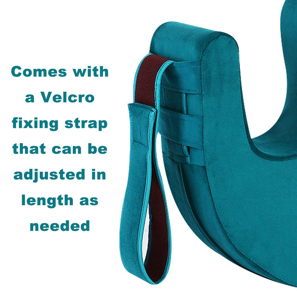 Sexysamba Bedridden Patient Turning Device with Fixing Strap Elderly Assistance Products Bed Rest Leg Pillow Patient Lift Aid Flannel Multifunctional Anti-Decubitus Nursing Products, Blue
